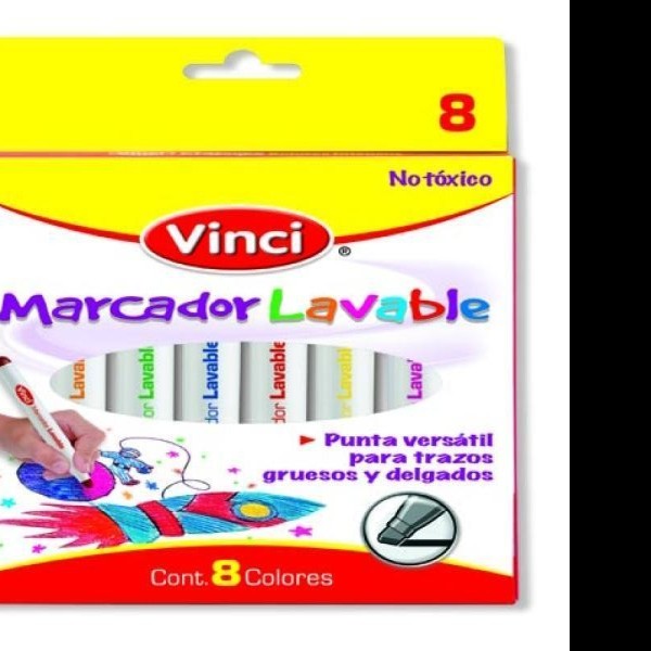 MARCADOR AGUA GRUESO ESTUCHE C8 LAVABLE VINCI